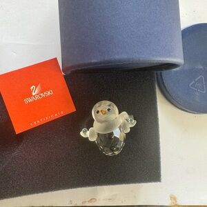 Little snowman Swarovski crystals figures ne sculpture perfect cond w box